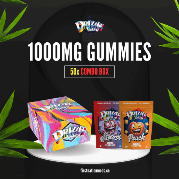 Drizzle Factory 1000mg Gummies - 50x Combo
