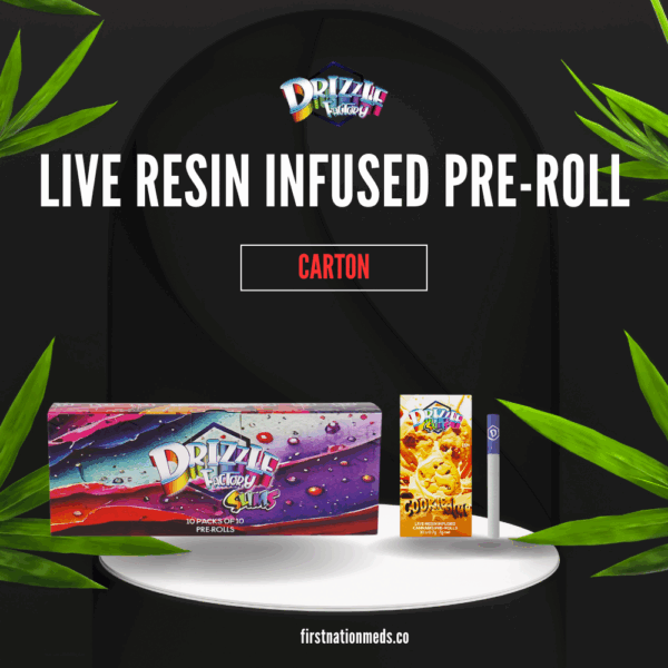 Live Resin Infused Drizzle Factory Slims Craft Pre-Rolls - Carton