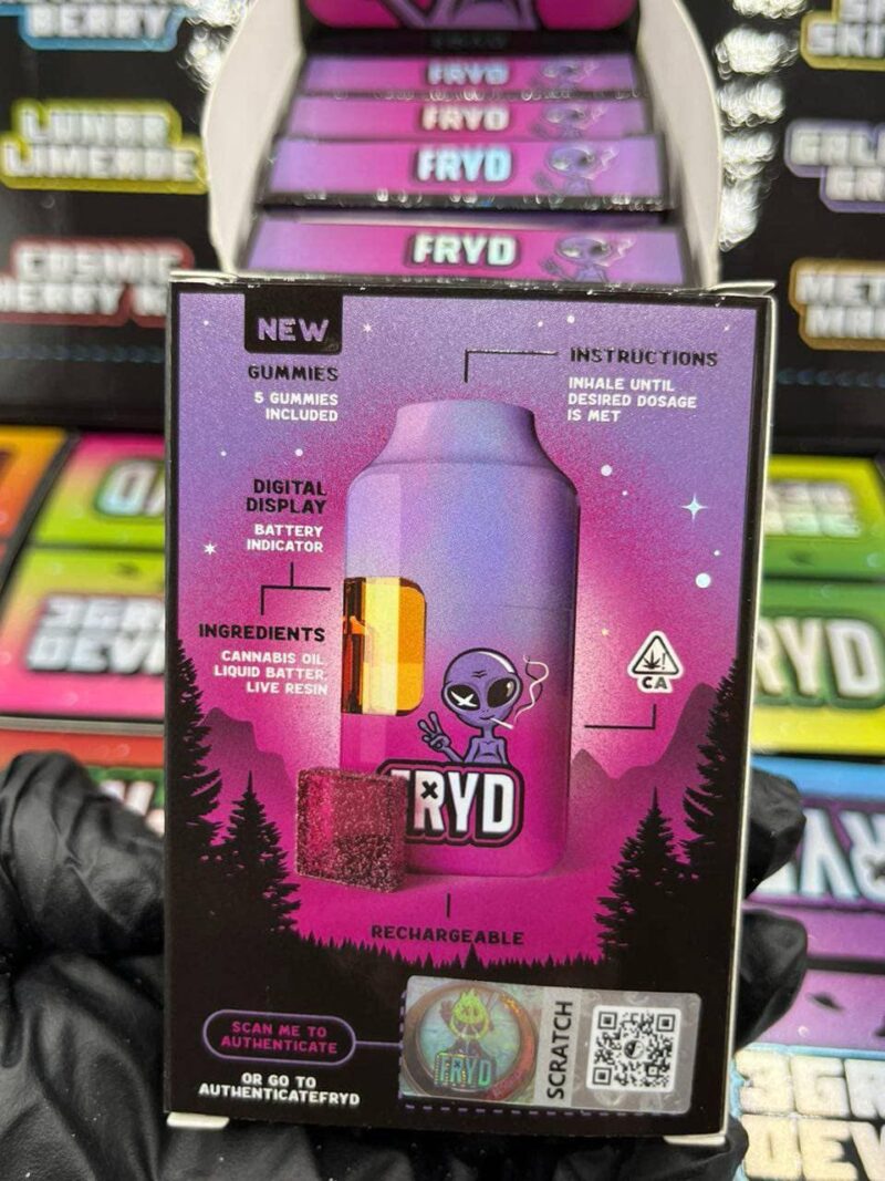 FRYD Dual pack 2g Vape Pen + 25mg Gummies - Image 3